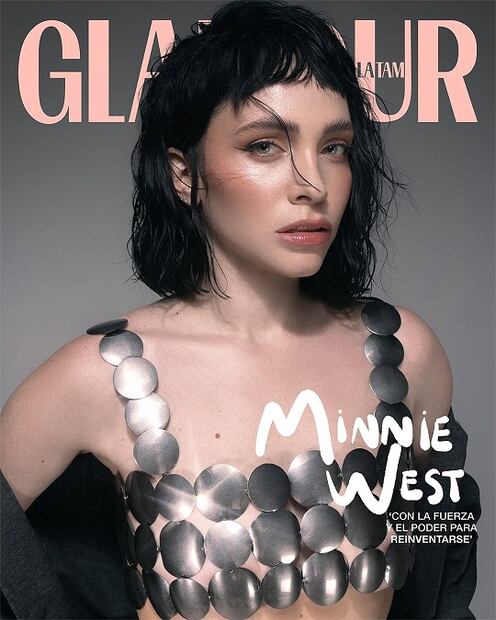 Minnie West en la portada de Glamour. Foto: Especial. Óscar Ceja, Glamour México y Latinoamérica