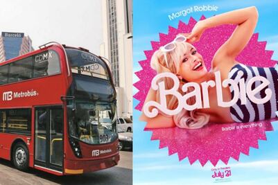 Metrobús de la CDMX se une al trend de Barbie; así luce su póster