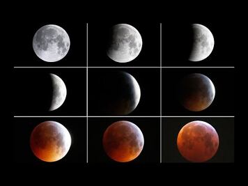 Así se vio la “Luna de sangre” la noche del domingo
