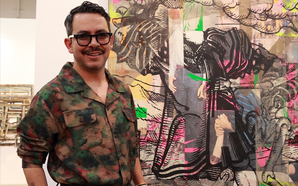 El cineasta mexicano, Manolo Caro, en el marco de la feria de arte Zona Maco, en la Ciudad de México, el 6 de febrero de 2025. Foto: EFE