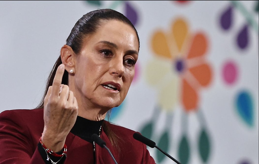 La presidenta Claudia Sheinbaum Pardo en la mañanera del 25 de junio de 2025 en la Ciudad de México. Foto: Berenice Fregoso/EL UNIVERSAL