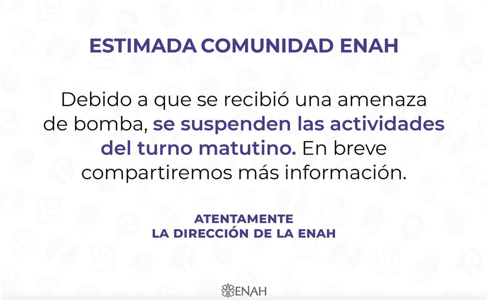 Alumnos de la ENAH desaloja escuela por presunta amenaza de bomba.