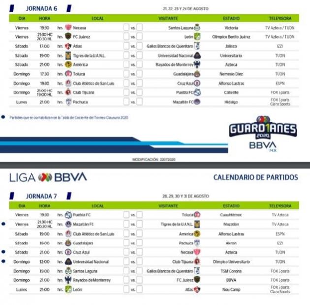 Liga MX realiza inexplicables cambios en el calendario