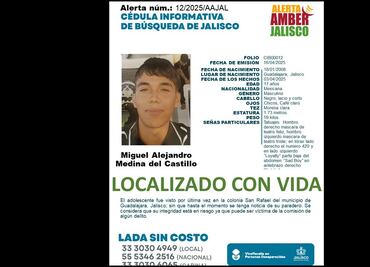 Localizan con vida a estudiante de preparatoria de la Universidad de Guadalajara desaparecido hace 3 meses