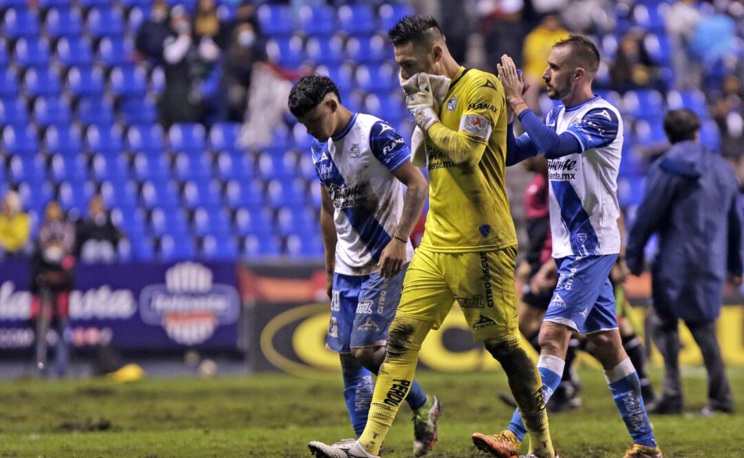 Puebla lamentando el empate contra Pachuca - FOTO: Imago7