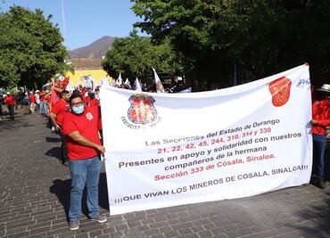 Mineros de Durango respaldan a dirigente Yasser Beltrán por bloqueo en mina San Rafael