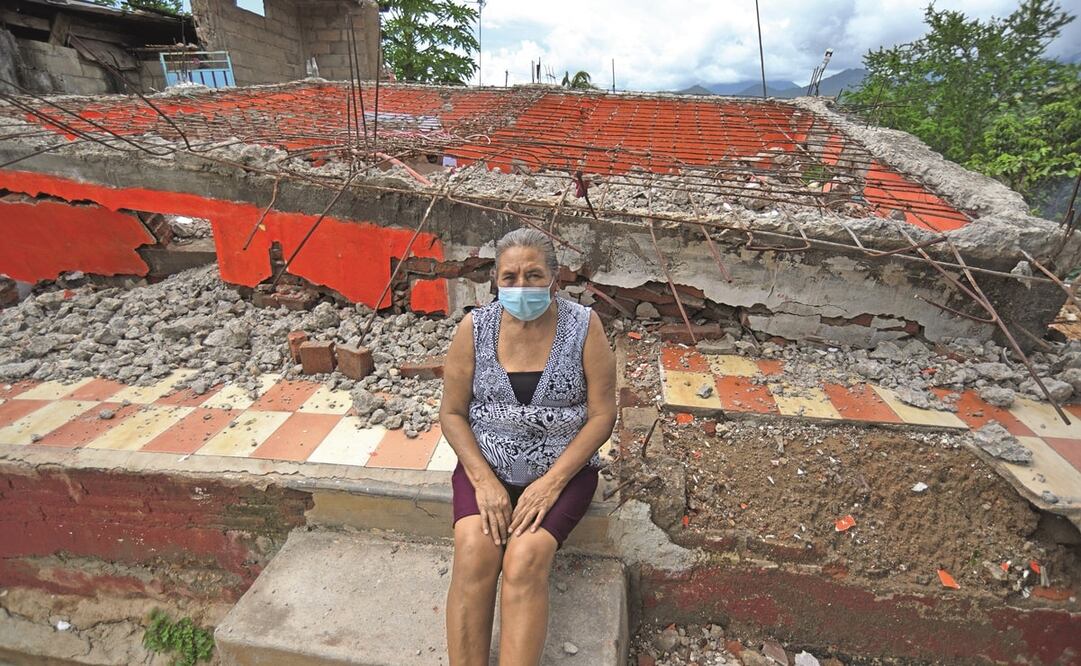 En esta comunidad hasta ahora se han registrado 585 casas dañadas, de las cuales 200 son pérdida total. Foto: Salvador Cisneros
