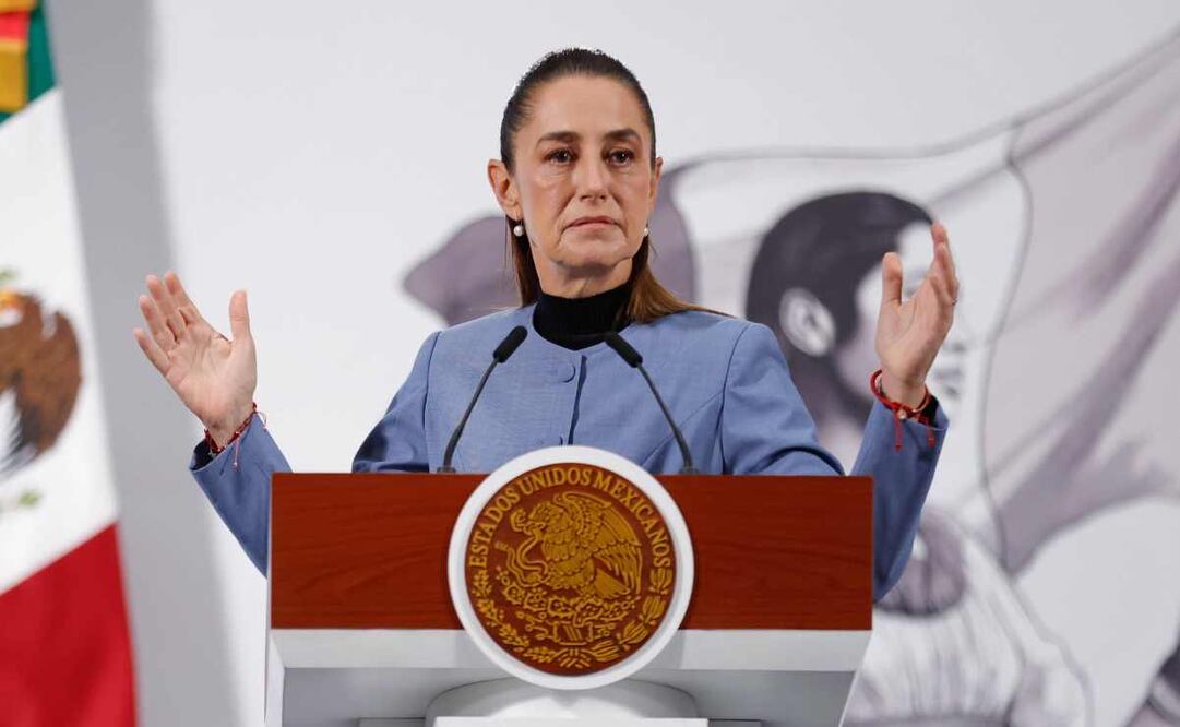 Claudia Sheinbaum, presidenta de México, durante la mañanera del 22 de septiembre del 2025. Foto: Diego Simón / EL UNIVERSAL