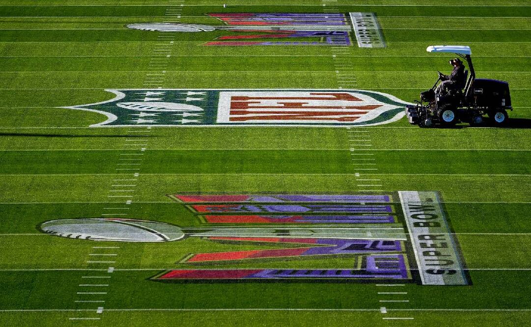 El emparrillado del Allegiant Stadium está listo para el Super Bowl. Foto: NFL