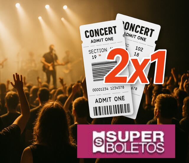Miércoles 2x1 en Superboletos; ¿qué conciertos tienen promoción este 4 de junio?