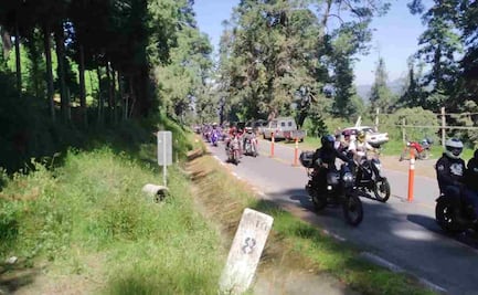 Motociclistas realizan primera rodada a los volcánes Iztaccíhuatl y Popocatépetl
