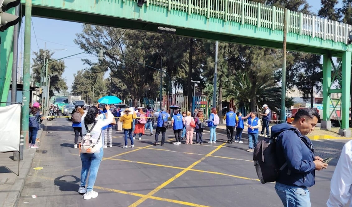 La concentración se llevó a cabo en el cruce de Canal de Garay y Sabadell, en la colonia San Juan Estrella, alcaldía Iztapalapa. Foto: especial