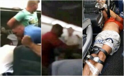 Atan con cinta a hombre que causó alboroto en avión