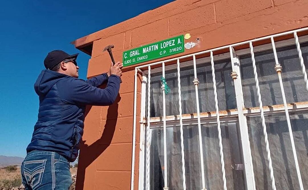 En 2020 la calle principal de la comunidad natal de Martín López recibió el nombre del joven revolucionario que murió peleando a lado de Villa. Foto: Mario Alberto Trillo.