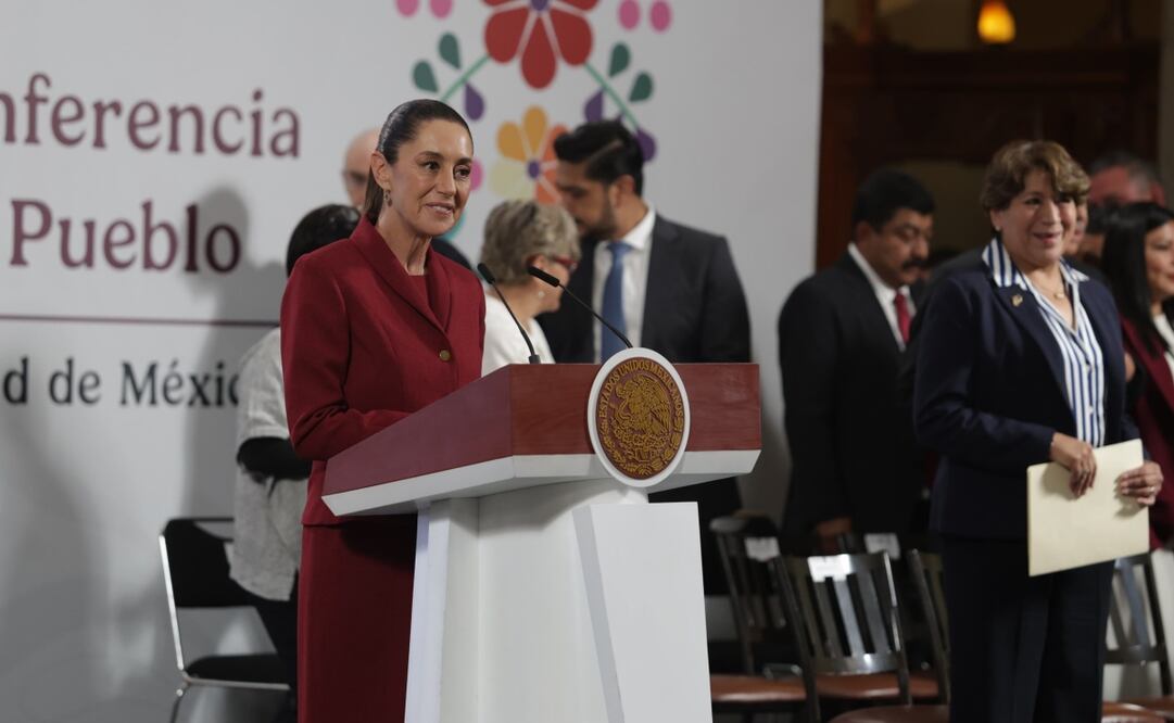 Claudia Sheinbaum en su conferencia matutina del 2 de julio de 2025. Foto: Carlos Mejía / EL UNIVERSAL