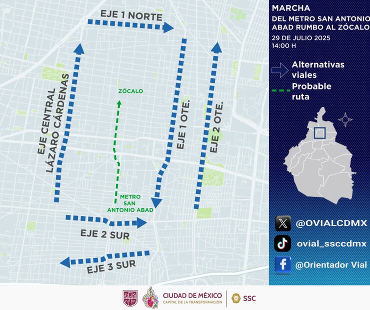 Alternativas viales. Foto: Especial