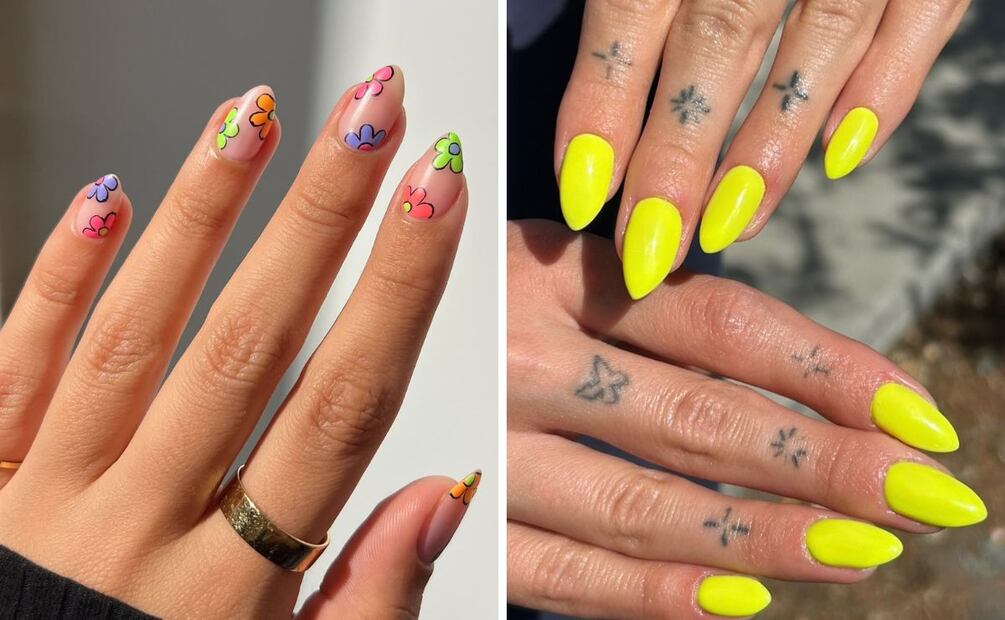 El verano es la temporada de las uñas neón. Foto: Especial. Instagram @samrosenails @savvy.nailedit