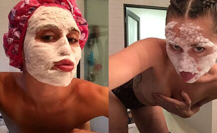 Mascarilla y topless para Miley Cyrus