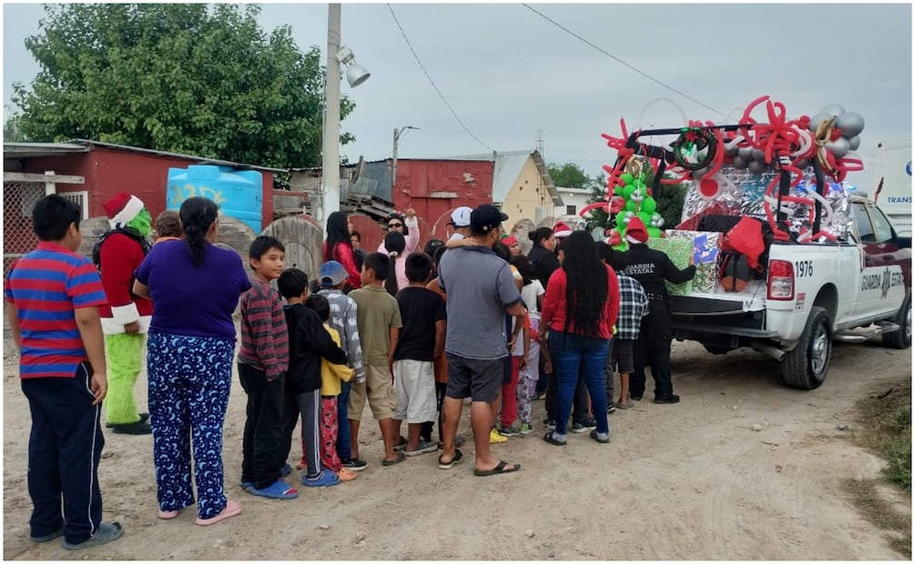 Elementos de la Guardia Estatal adelantaron la Navidad para niños y niñas de zonas vulnerables en Tamaulipas (21/12/2024). Foto: Sandra Tovar / EL UNIVERSAL