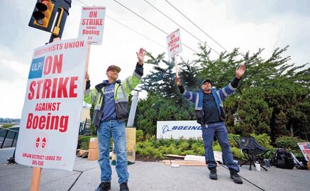 Boeing retira oferta de subida salarial tras fracaso de negociaciones con sindicatos; huelga costará 50 mdd diarios la empresa, calculan