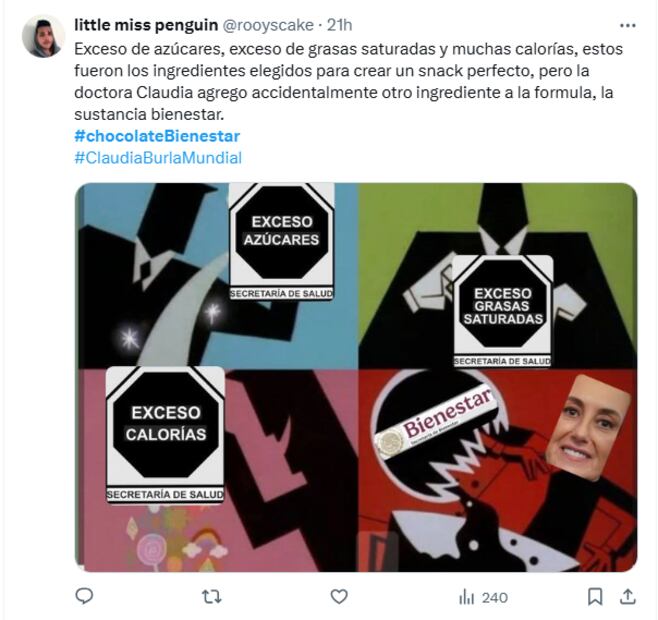 Memes del nuevo Chocolate del Bienestar. Foto: X