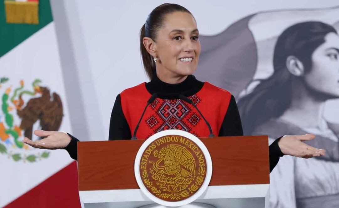 La presidenta Claudia Sheinbaum durante la mañanera del 15 de enero del 2026. Foto: Fernanda Rojas / EL UNIVERSAL