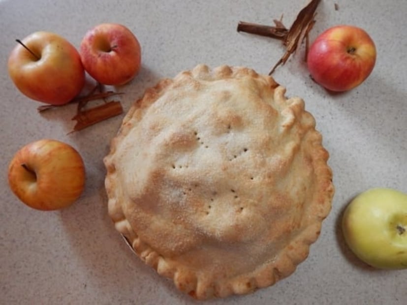 Hornea un pie de manzana al estilo americano