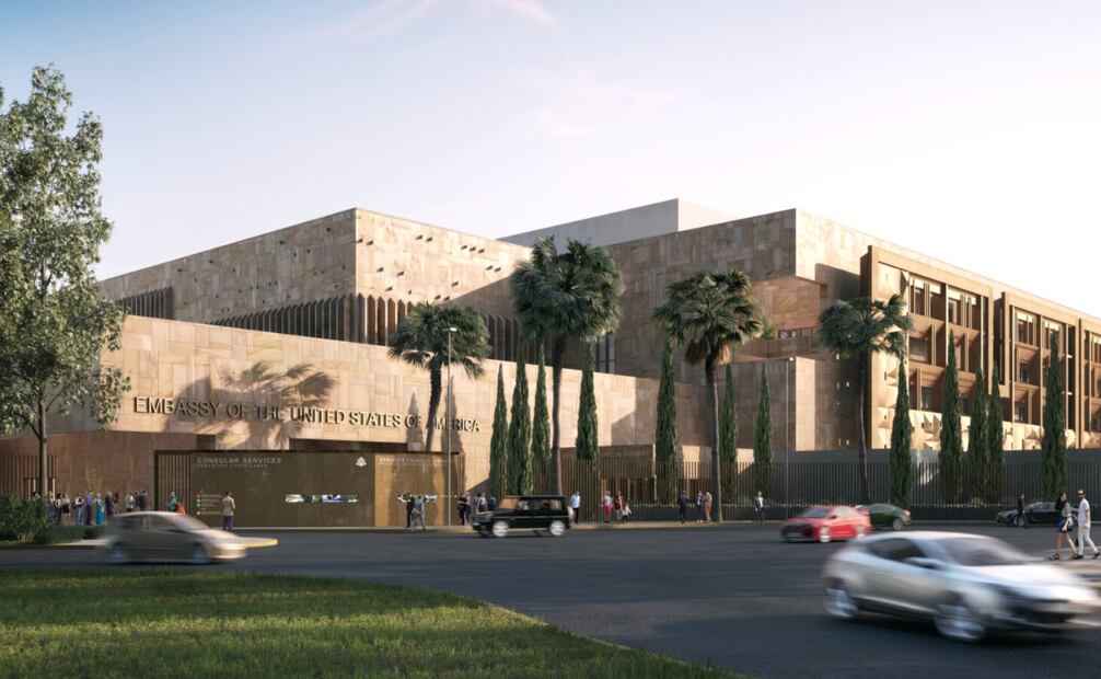 Proyecto de la nueva embajada de EU en México. Foto: Embajada de EU en México