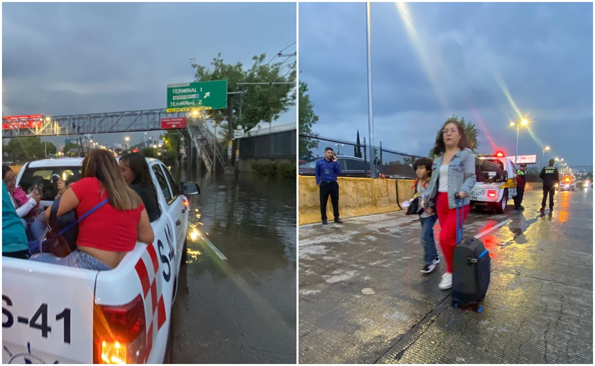 Bloqueo e inundación colapsan Circuito Interior, se puso en marcha un operativo para trasladar a pasajeros varados. Foto: Juan Carlos Williams / EL UNIVERSAL