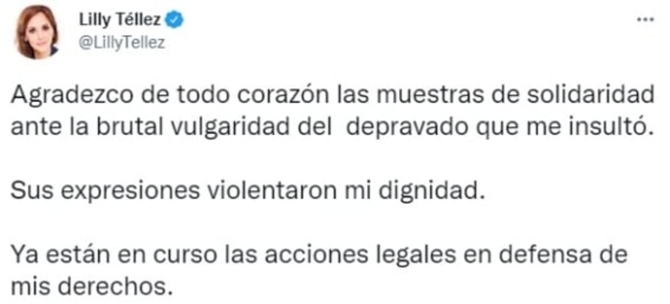 Lilly Téllez recibe apoyo tras “brutal vulgaridad” de Gilberto Lozano, líder de FRENAAA