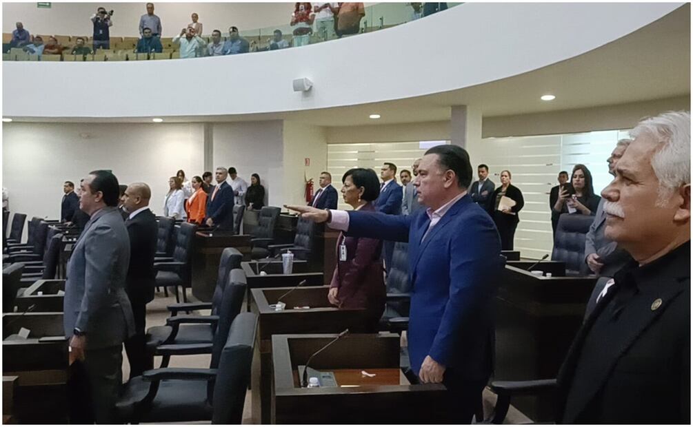 Gerardo Peña rinde protesta provisional como diputado local en Tamaulipas este 2 de octubre de 2024. Foto: Especial