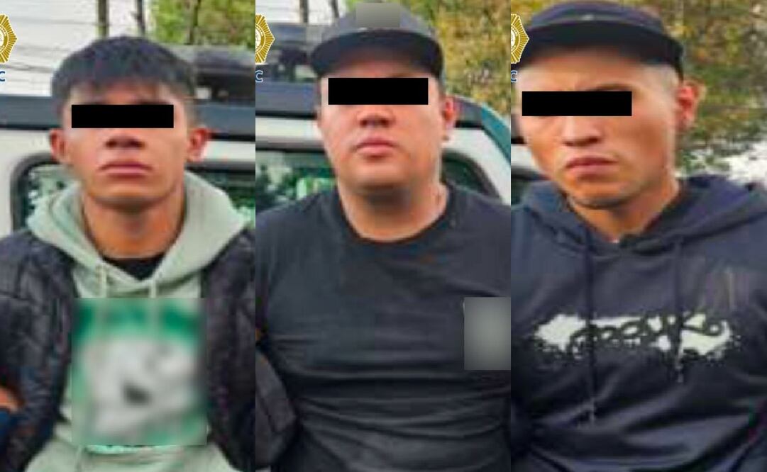 Fueron detenidos tres sujetos que tenían amenazados a locatarios de mercados, tianguis y tiendas de abarrotes en distintas colonias de la alcaldía Álvaro Obregón. Foto: Especial