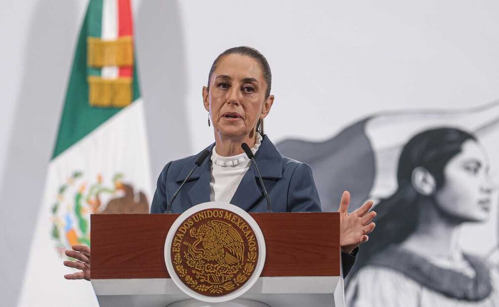 La presidenta de México, Claudia Sheinbaum Pardo, anunció el reforzamiento de la campaña informativa sobre los daños que produce el consumo de productos altos en azucares en menores. Foto: Gabriel Pano / EL UNIVERSAL