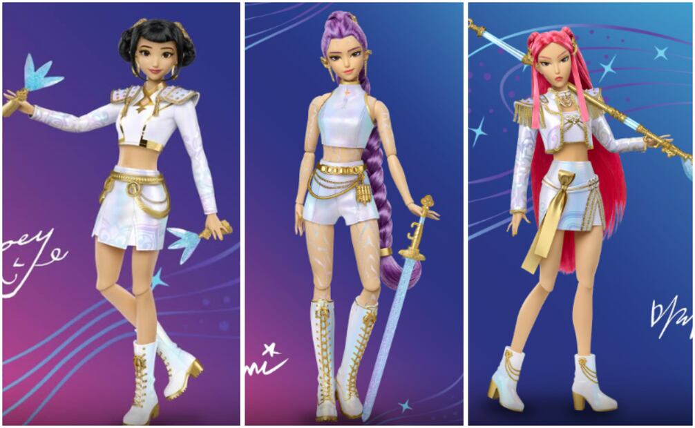 Así se ven las muñecas inspiradas en Rumi, Mira y Zoey. Foto: Instagram @MattelCreations