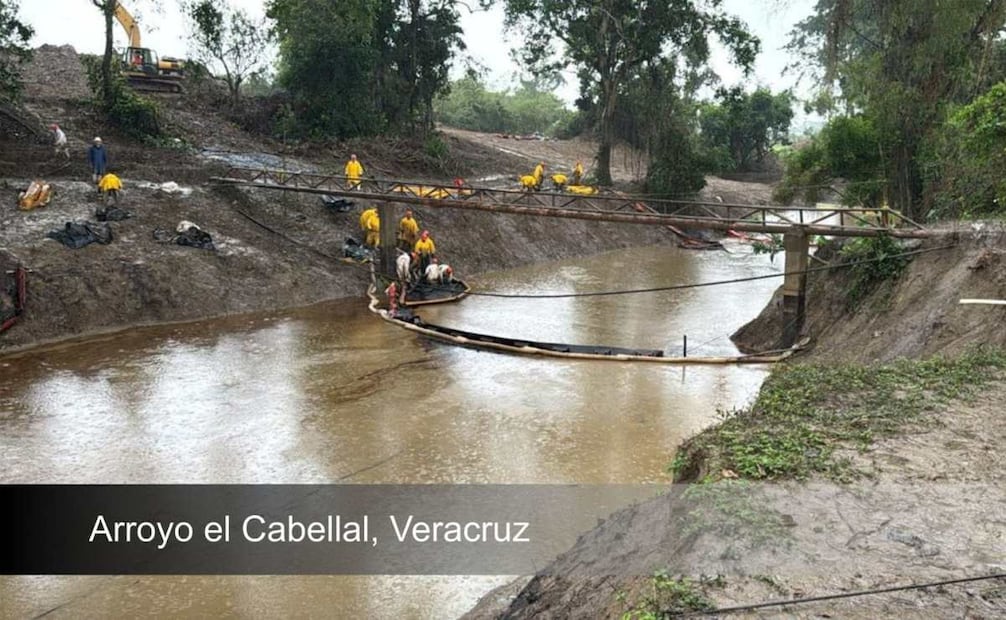 Derrame de hidrocarburo afecta al río Cazones; suspenden bombeo de agua en Poza Rica, Veracruz.
Foto: Especial.