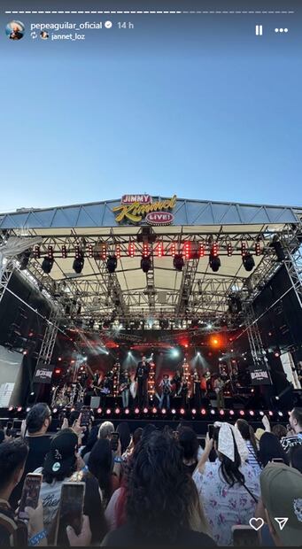Pepe Aguilar comparte historias en Instagram de su actuación de ayer en el programa de Jimmy Kimmel.
Foto: Instagram