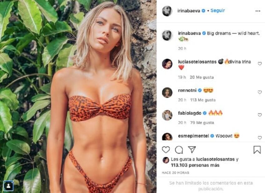 El bikini de animal print más sexy lo lleva Irina Baeva