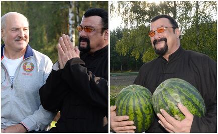 Steven Seagal recibe zanahorias y sandías del presidente bielorruso