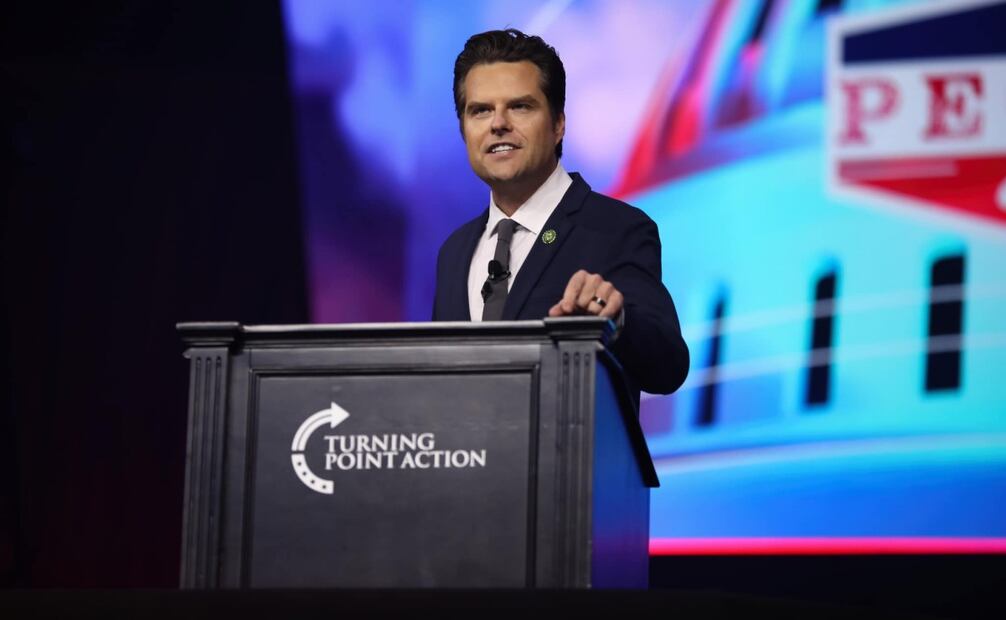 Trump insinuó que Gaetz seguirá jugando un papel importante en su proyecto político. Foto: Facebook Matt Gaetz