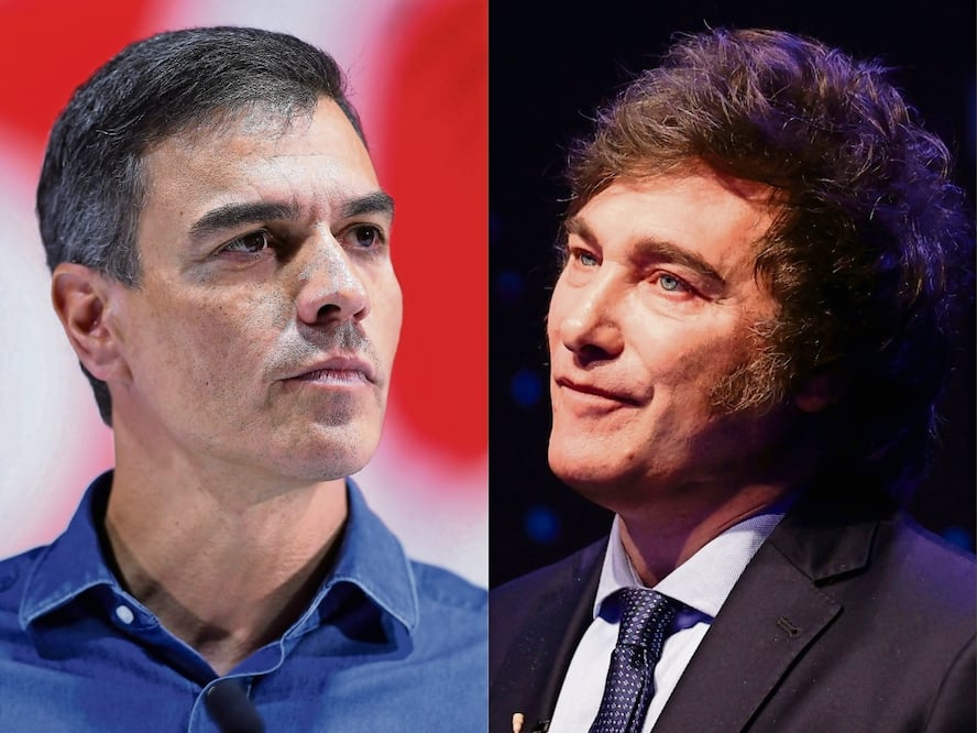 Durante su ponencia en Stanford, el presidente Javier Milei dijo que Pedró Sánchez es un "kirchnerista". Foto: Especial