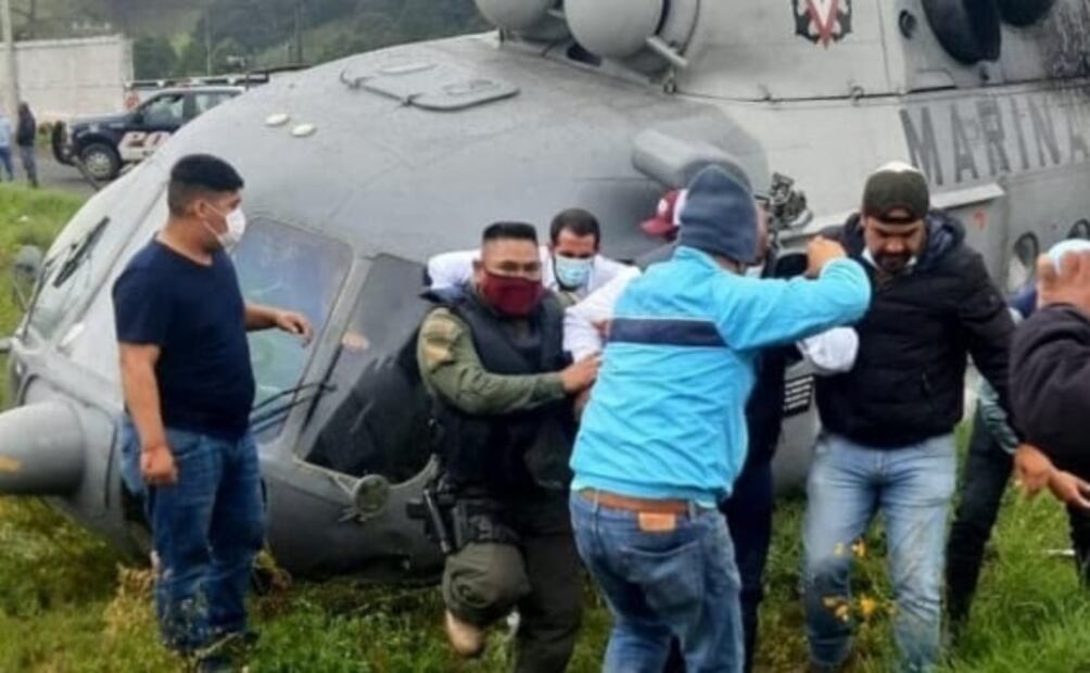 Se desploma en Hidalgo aeronave de la Marina en la que viajaba el secretario de gobierno de Veracruz