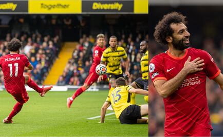Mohamed Salah anota golazo en la goleada de Liverpool a Watford