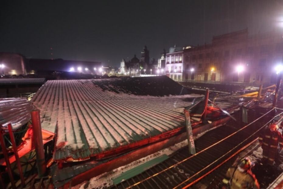 Granizada derrumba techumbre que resguardaba Templo Mayor