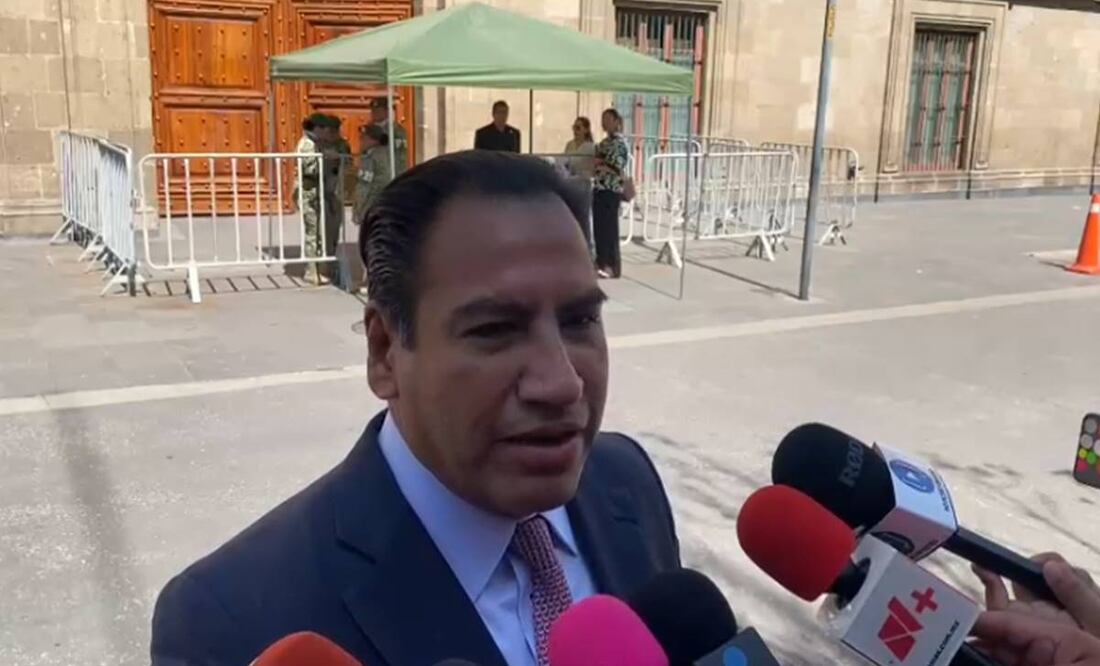 Eduardo Ramírez, mandatario electo de Chiapas en entrevista afuera de Palacio Nacional este 11 de noviembre del 2014. Foto: Captura de pantalla