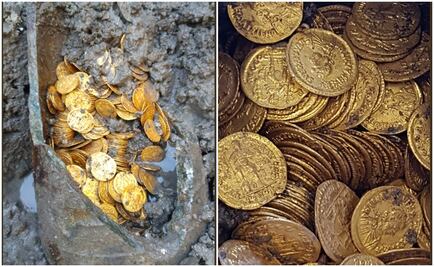 Descubren tesoro del Imperio Romano en una ánfora