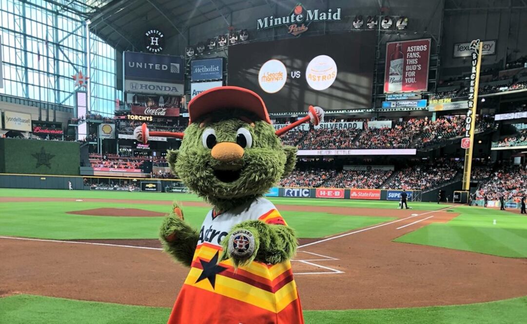 La mascota de los Astros, Orbit. Foto: @OrbitAstros