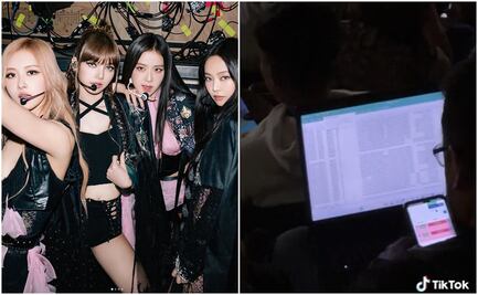 Captan a papá trabajando en Excel durante concierto de Blackpink y TikTok se hace viral