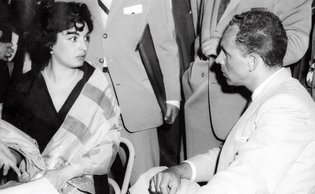 La actriz Elsa Aguirre frente a su esposo Armando Rodríguez Morado; la actriz relató ante las autoridades los maltratos que sufrió a manos de él. Foto: José Hernández/Archivo EL UNIVERSAL.