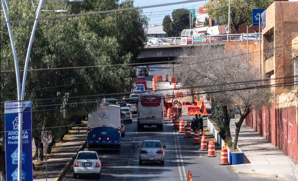 Construcción del Viaducto Elevado en el centro de la ciudad de Zacatecas. Foto: Diana Valdez/EL UNIVERSAL