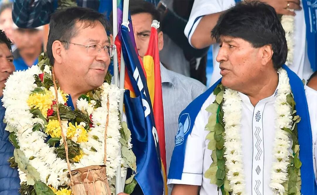 Aunque antes Luis Arce y Evo Morales solían ser aliados "de izquierda", actualmente sobrellevan una relación de enemistad que ha confrontado a Bolivia. Foto: Especial